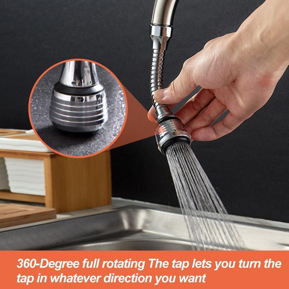 Stainless Steel Flexible Faucet Extension Sprayer luckinwish