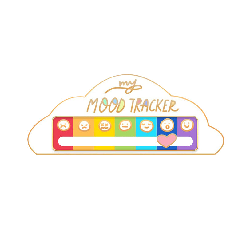 Mood tracker cloud brooch