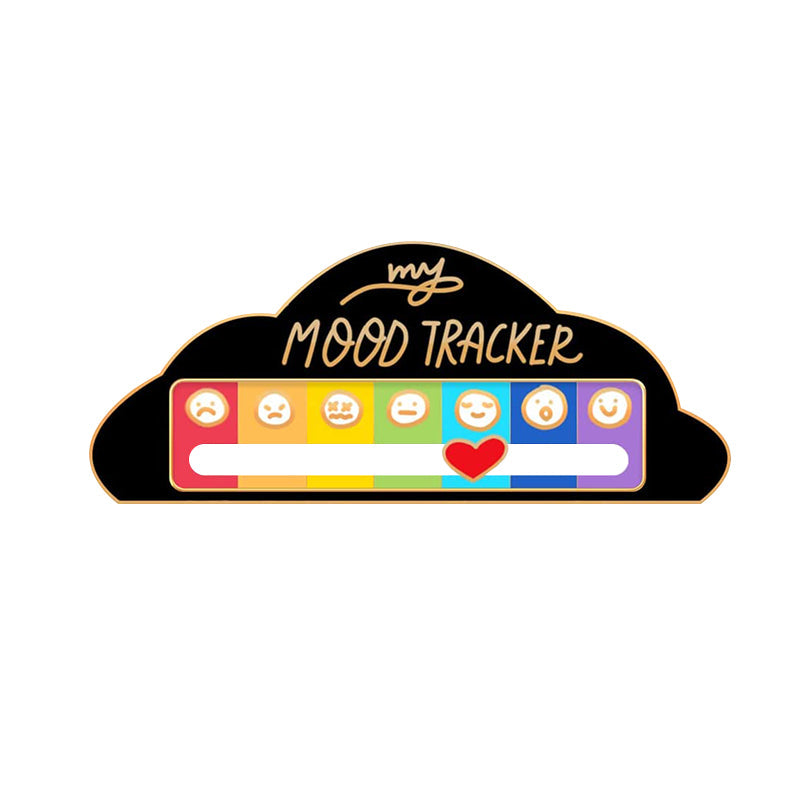 Mood tracker cloud brooch