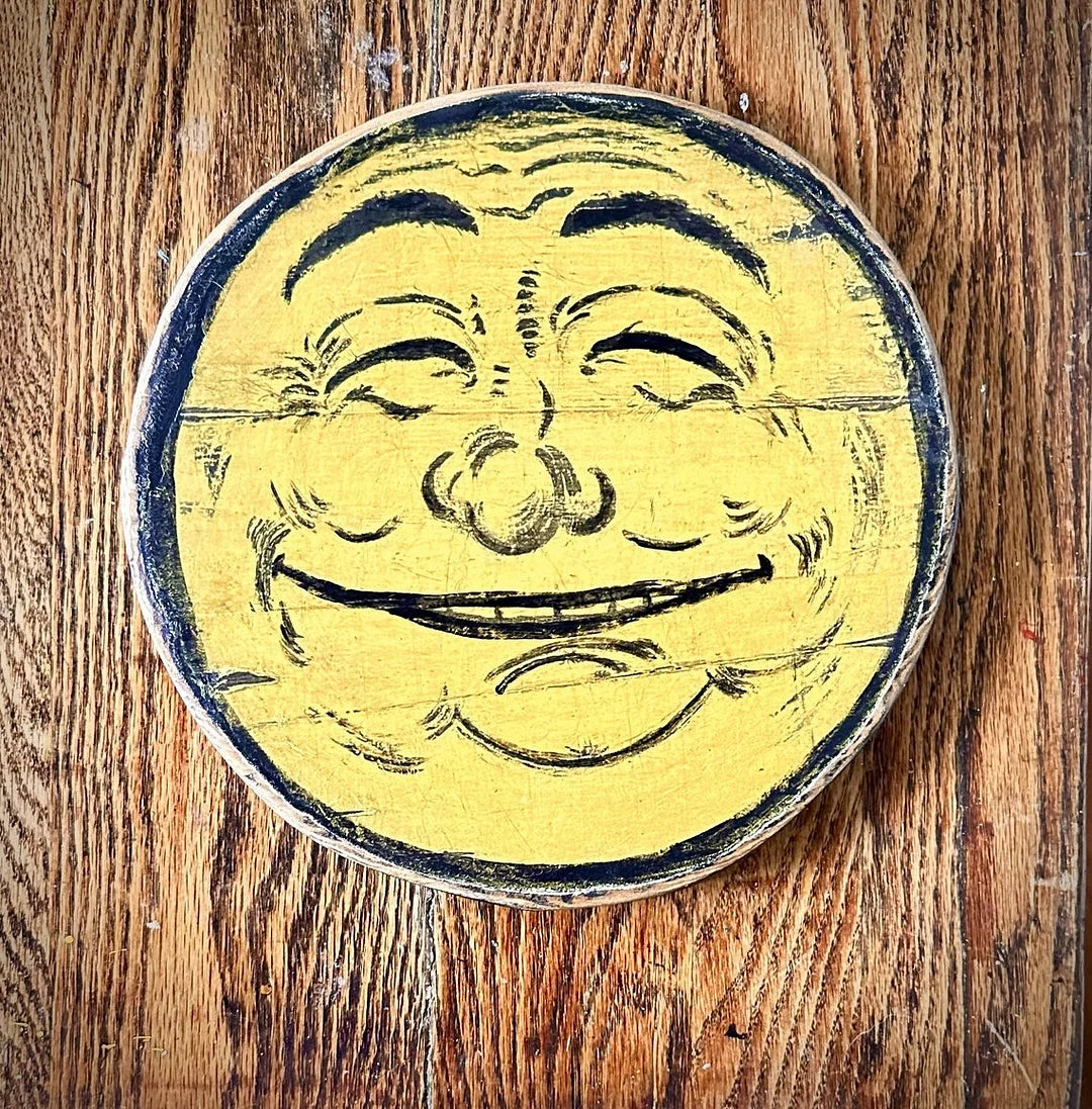 "The Person On The Moon" - Retro Halloween Wood Sign Board