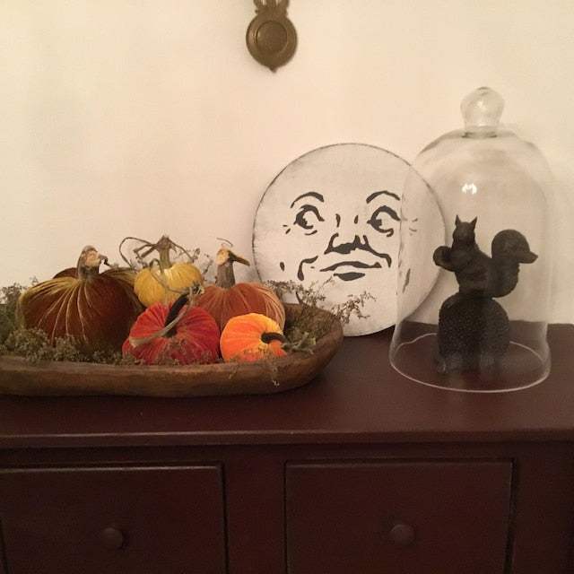 "The Person On The Moon" - Retro Halloween Wood Sign Board