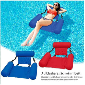 Floating pool bed and deck chair