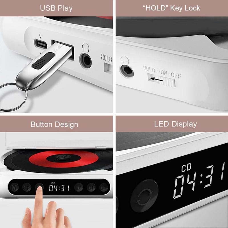 Portable Bluetooth-compatible CD Player