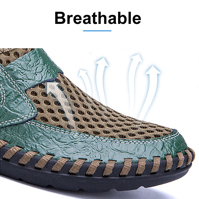 Summer Crocodile Patttern Breathable Mesh Shoes