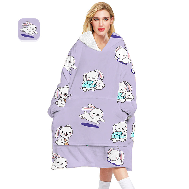 Flannel Hoodie Blanket