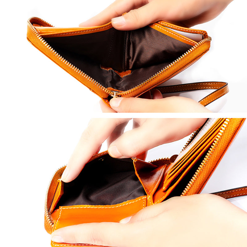 Small Bifold Zip Around Wallet – luckinwish