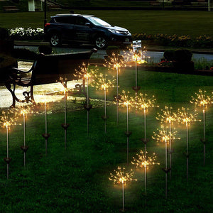 Waterproof  Solar Garden Fireworks Lamp