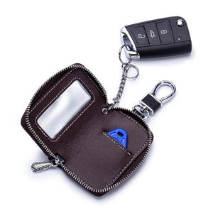 Two-Sides Mini Leather Car Key Case