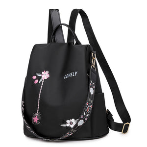 Waterproof Embroidered Backpack