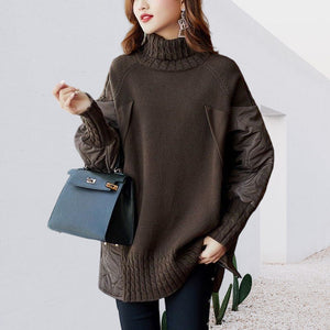 Stitching Fashion Knitted Sweater