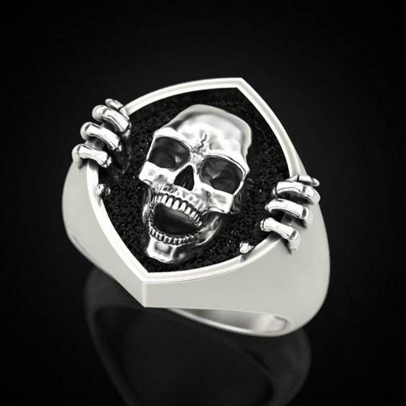 Neo-Gothic Style Skull Unisex Ring