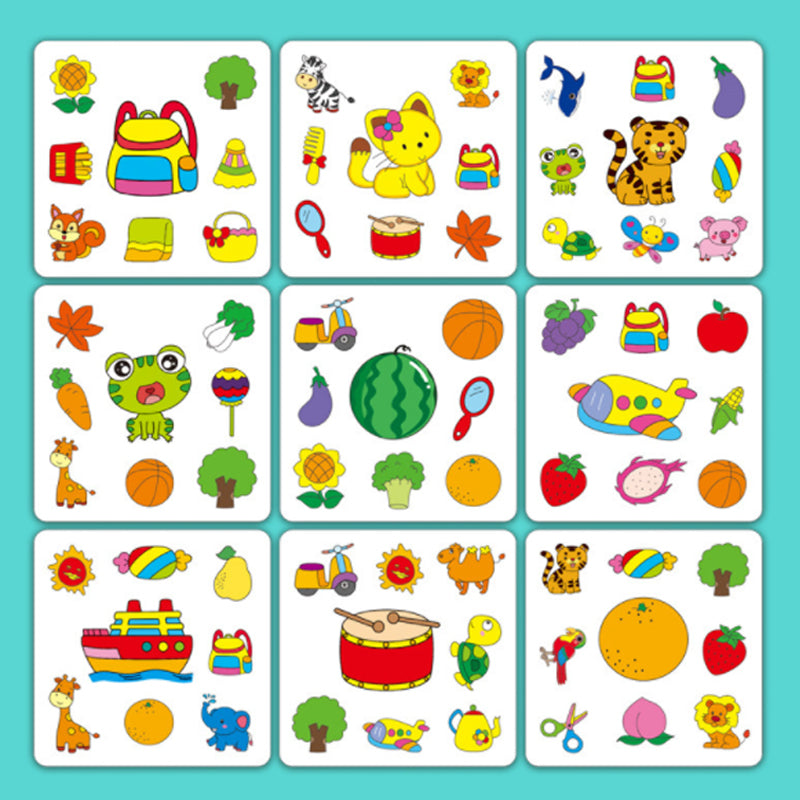 Children's educational toy animal cards, 54Pcs