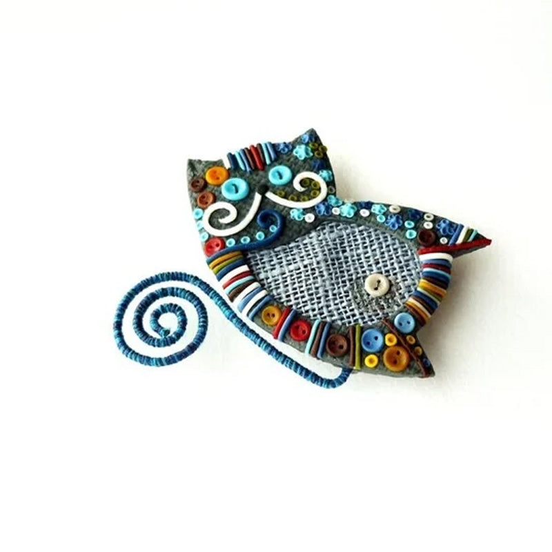 Cat brooch - Decoration in the form of a cat