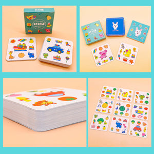 Children's educational toy animal cards, 54Pcs