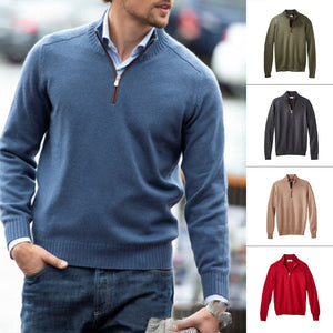 ✨Men's Cashmere Zipper Basic Sweater