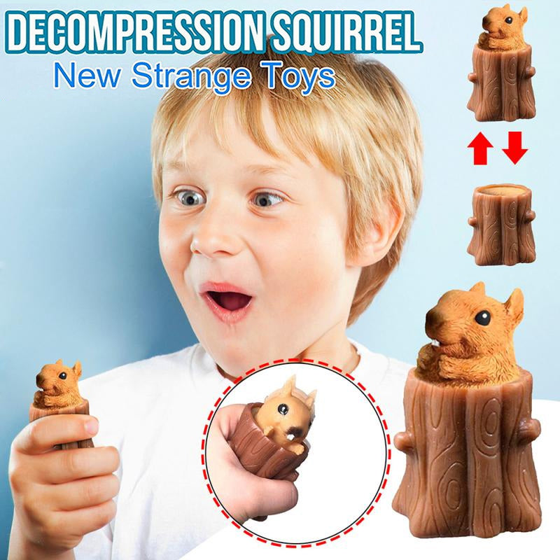 Squirrel cup decompression toy