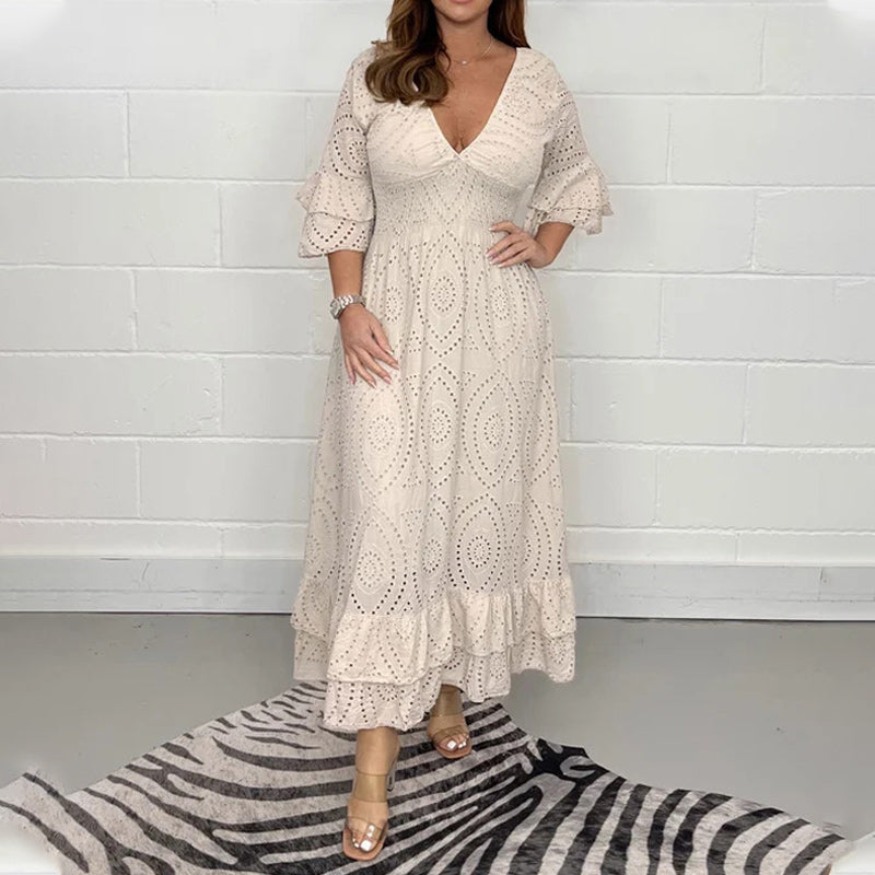 🎉🎉Loose High Waist Embroidered Dress