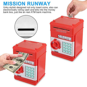 Mini Piggy Bank for Cash & Coins Savings