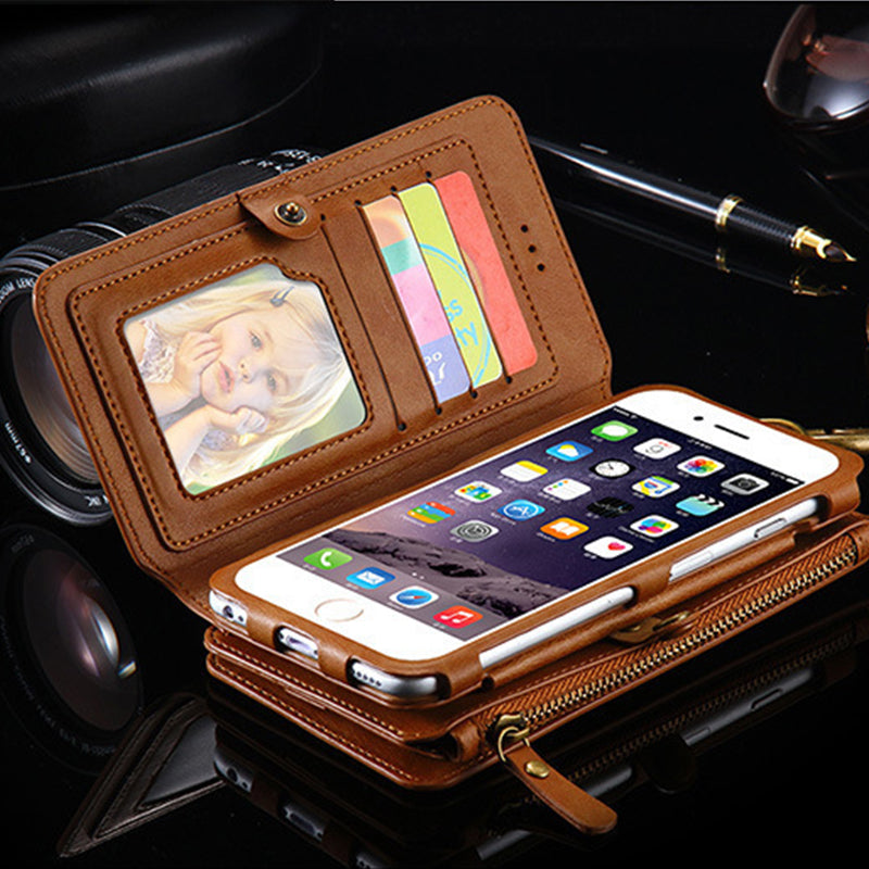 Classic Retro Stand Wallet Case For Phone
