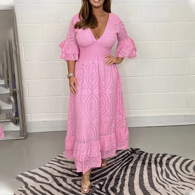 🎉🎉Loose High Waist Embroidered Dress