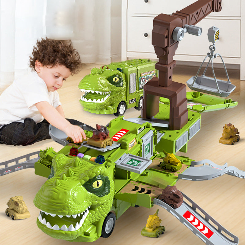 🦖Dinosaur Transforming Engineering Truck Track Toy Set(Free Shipping🎉)