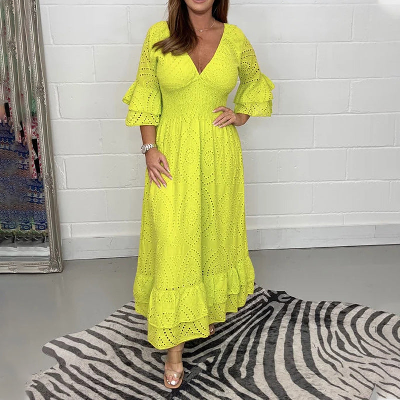 🎉🎉Loose High Waist Embroidered Dress