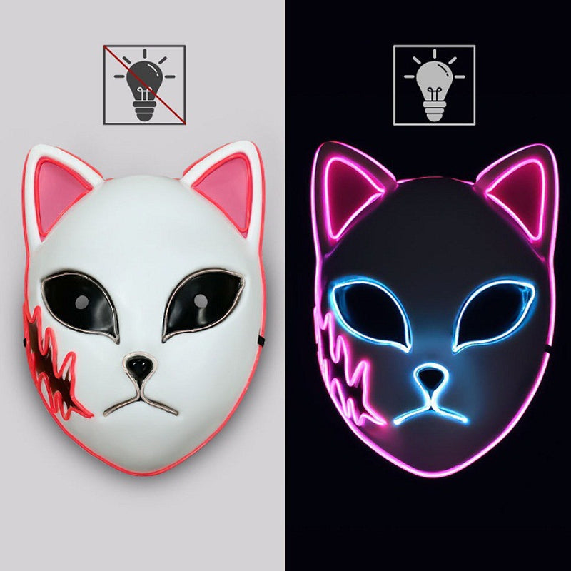 Halloween led glowing cat mask