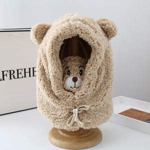 Warm Plush Bear Hat