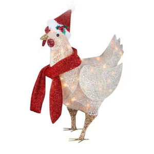 2D Chicken Holiday Decoration