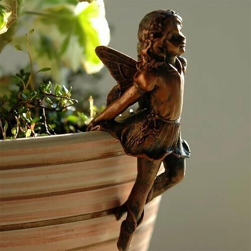 Resin Angel Flower Pot Ornament