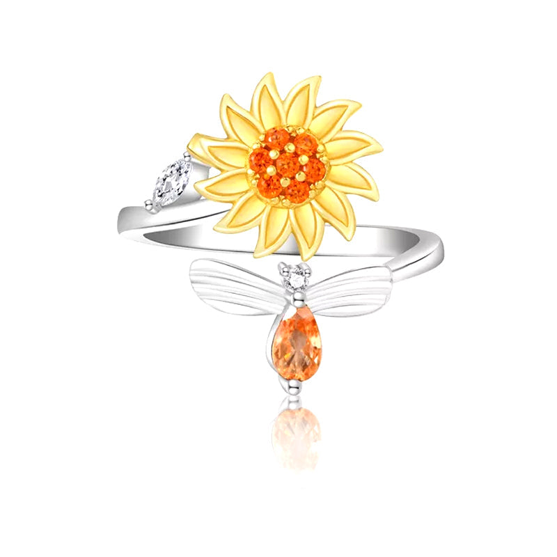 To My Daughter Sunflower Fidget Ring