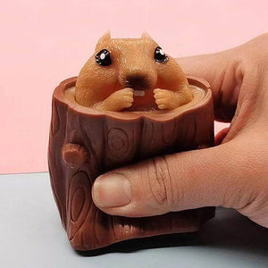 Squirrel cup decompression toy