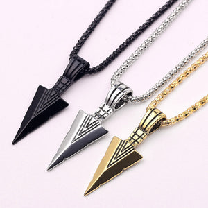 Matte Long Necklace with Arrow