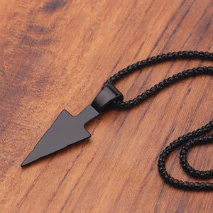Matte Long Necklace with Arrow