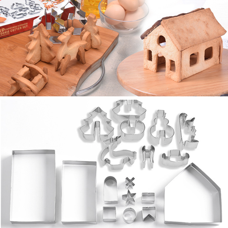 3D Ginger Bread House Cookie Set
