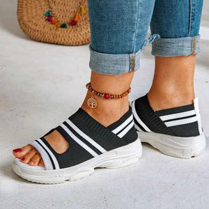 Casual Woven Wedge Comfy Open Toe Sandals