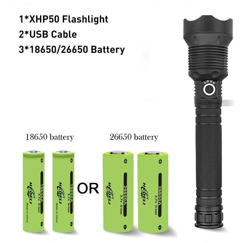 LED RECHARGEABLE TACTICAL LASER FLASHLIGHT