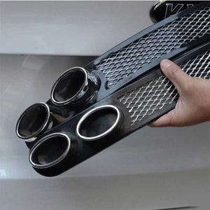 Car Simulation Grid Double Cylinder Exhaust Pipe Decor