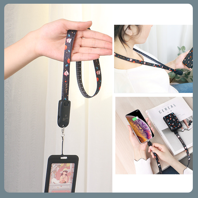 3-in-1 Multi-function Data Cable Lanyard