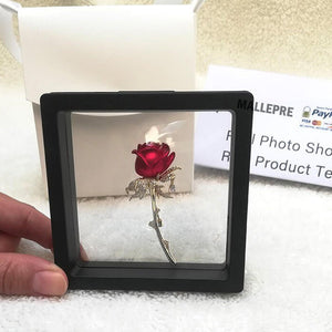 Gold Plated CZ Rose Brooch Pin