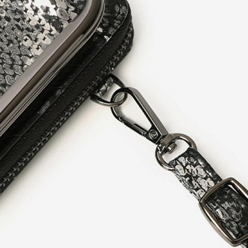 Large Capacity Elegant Shining Kiss-Lock Crossbody Phone Bag
