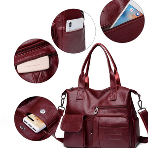 Soft Leather Ladies Casual One-Shoulder Messenger Bag