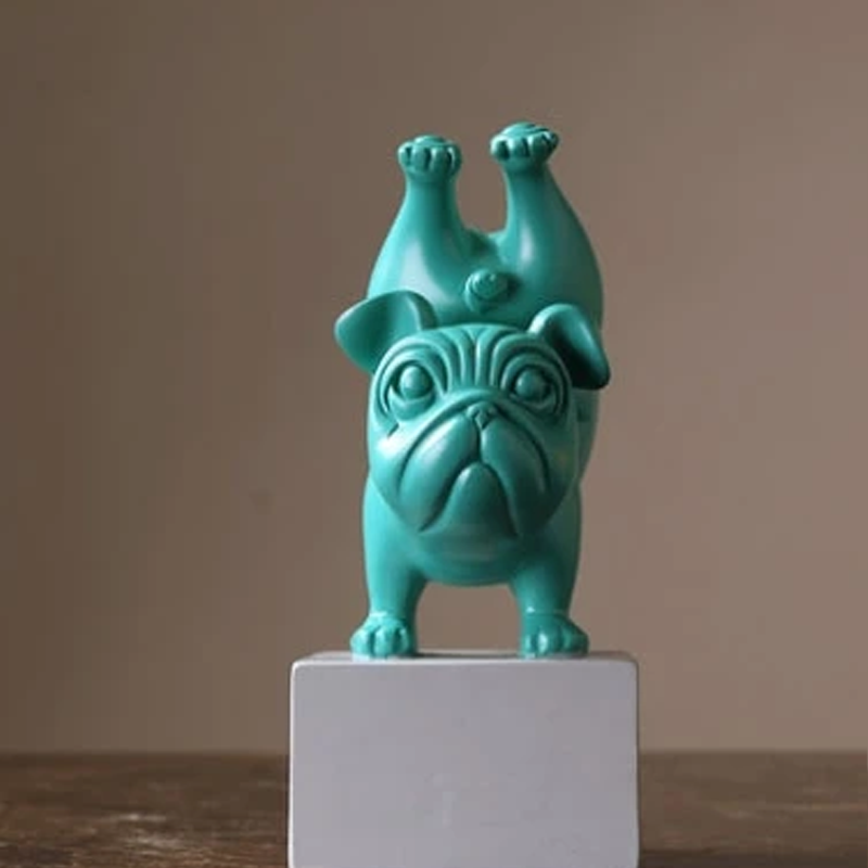 Yoga Bulldog Statue Ornament