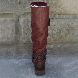 Zippered High-heeled Boots for Women