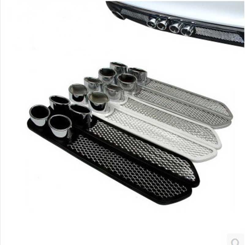 Car Simulation Grid Double Cylinder Exhaust Pipe Decor