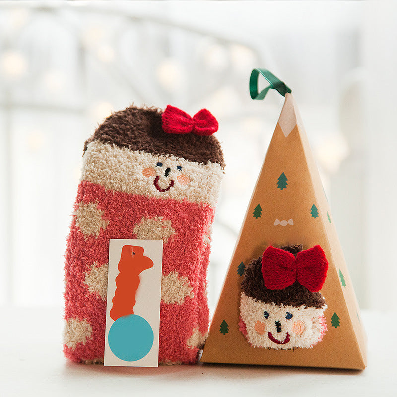 Christmas Gift Box - Cute Plush Socks