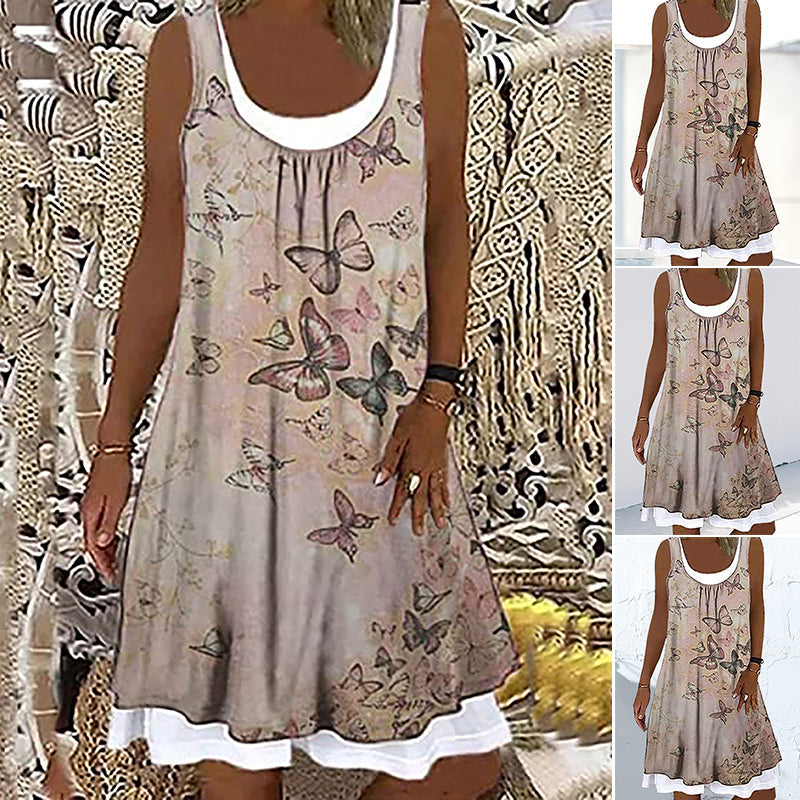 Sleeveless Digital Print Dress