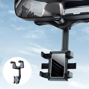 🤳🏽Multifunctional 360 Rotatable Car Rearview Mirror Phone Holder