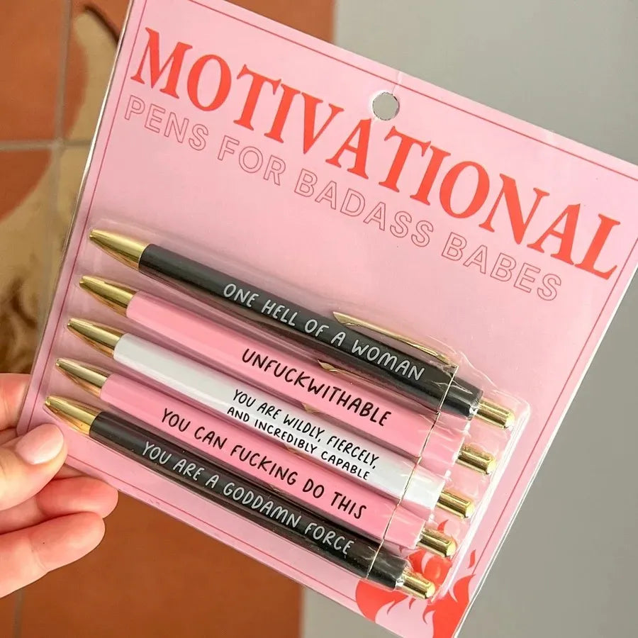 Motivational Badass funny Pens Set(5pcs)